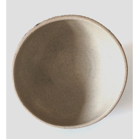 Handmade Carlota Cheese Butter Dish Tumbler Set Stoneware Studio Signed VTG Flaw - Picture 5 of 12